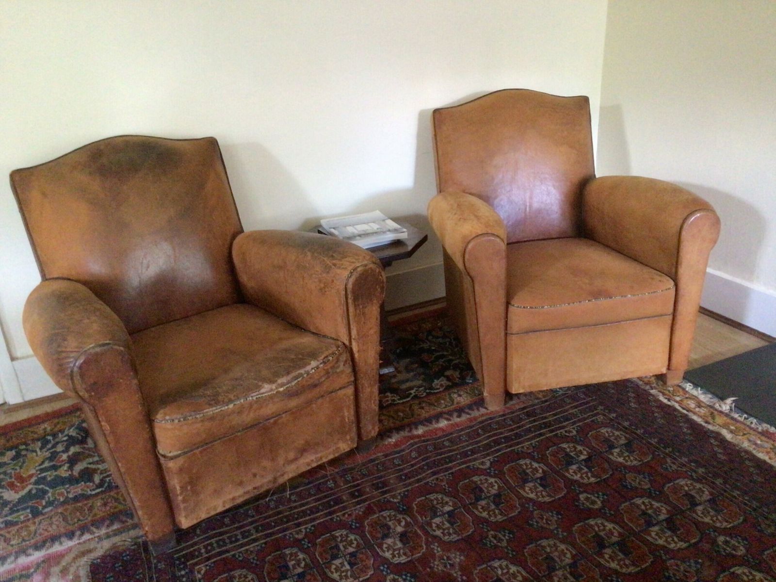 Pair Of Art Deco Leather Club Armchairs photo furniture