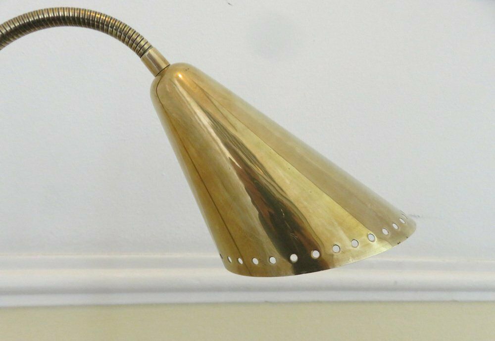 Scandinavian Brass Floor Lamp In The Style Of Paavo Tynell, 1950s photo Lighting