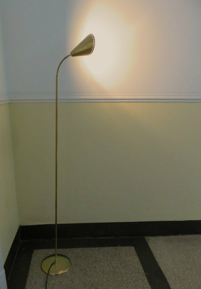 4087.65 Scandinavian Brass Floor Lamp In The Style Of Paavo Tynell, 1950s photo