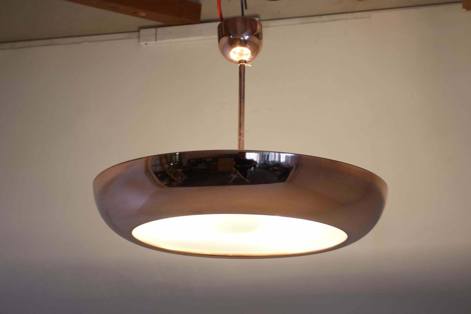 1930s Bauhaus / Functionalist Copper Chandelier Ufo By Josef Hurka photo buy