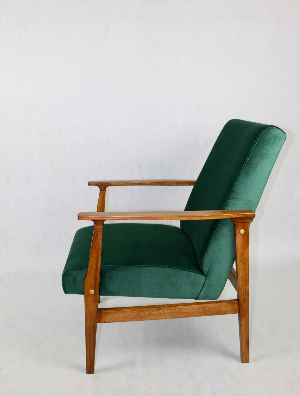 Classic Armchair Like Vintage Fox 70s Green Velvet   2 Pieces Available photo buy