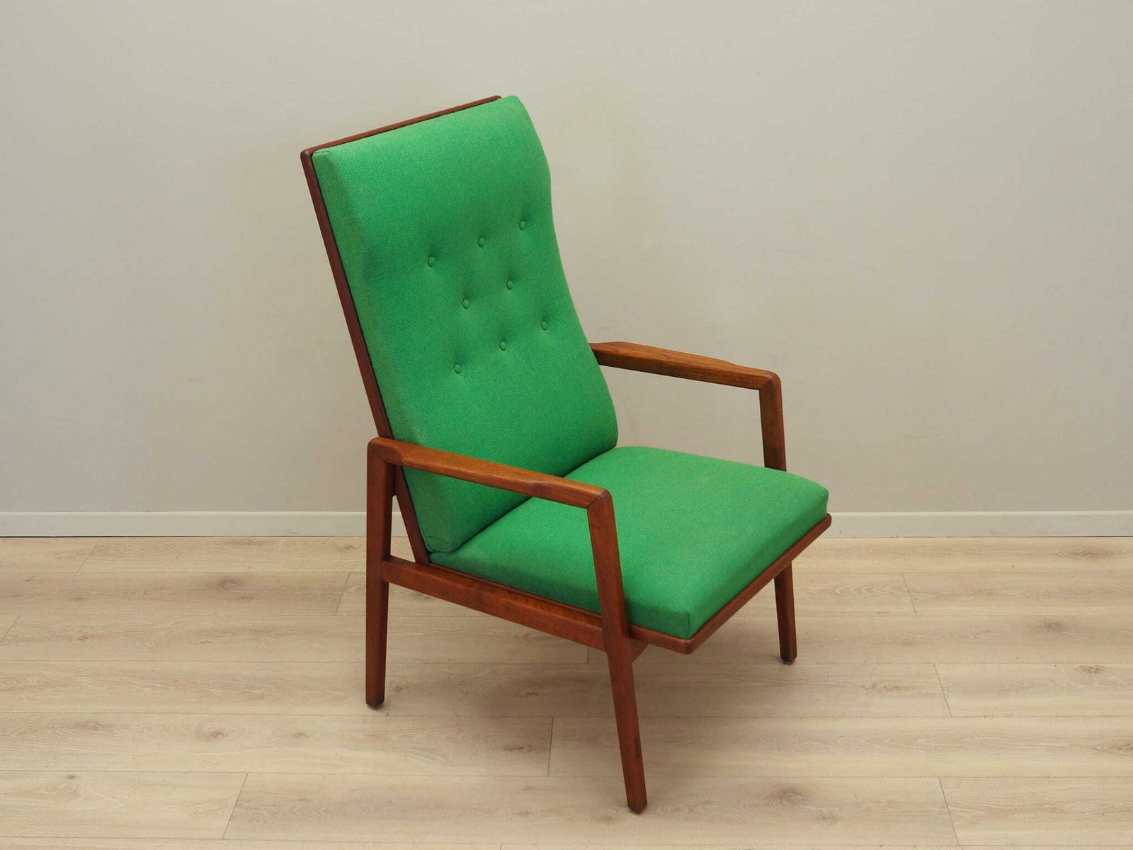 Teak Green Armchair, Danish Design, 1970s, Production: Denmark photo vintage