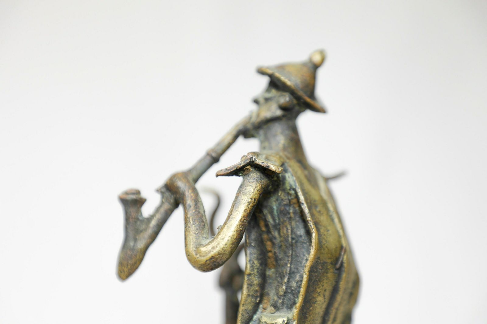 photo for sale Vintage African Bronze Figure Tribal Elder