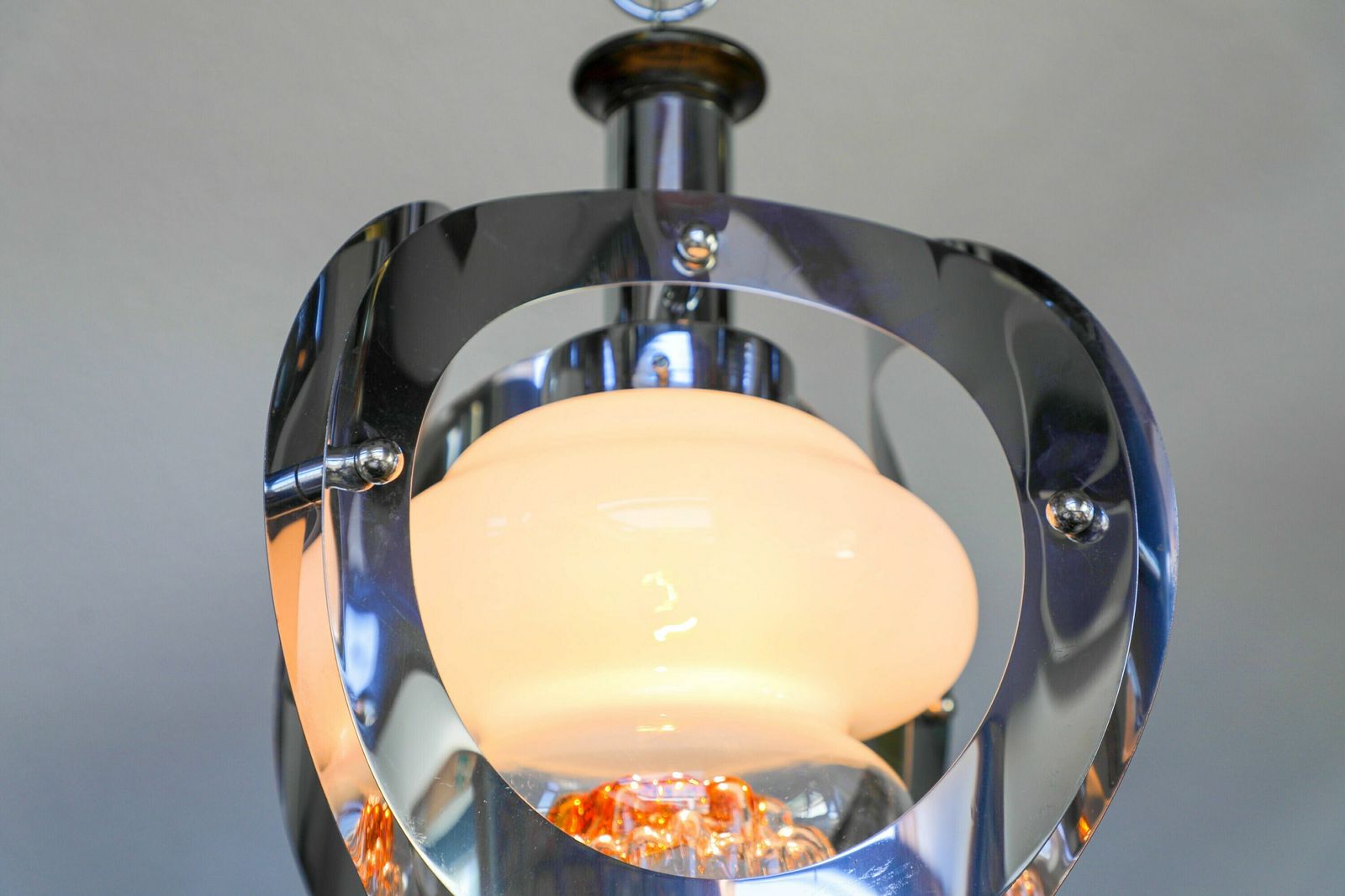Vintage 1960s Murano Glass Pendant Light By Toni Zuccheri For Mazzega photo 342.0