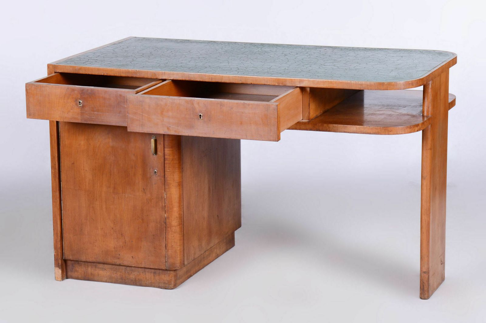 photo for sale Restored Artdeco Cherrytree Writing Desk, J. Halabala, Up Zavody, Czechia, 1930s