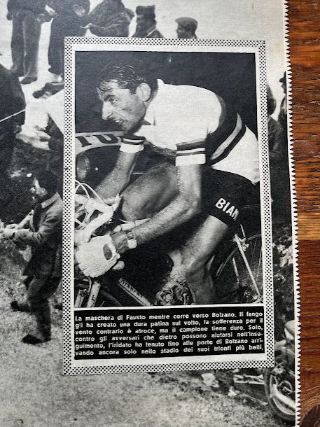 Giro D'italia Fausto Coppi Original  Print 1951 Stelvio Pass photo for sale