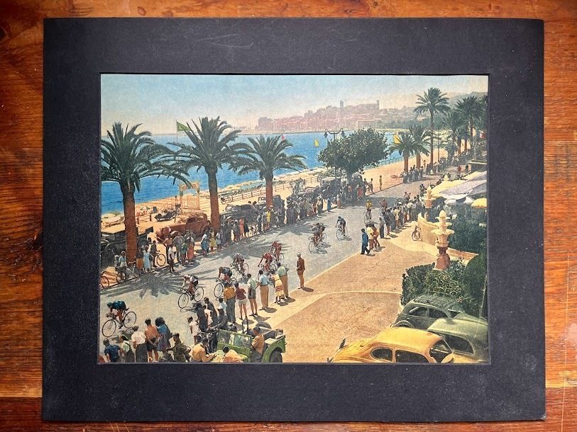 Tour De France Original Prints Nice Promenade Des Anglais 1949 / 1950 photo Art