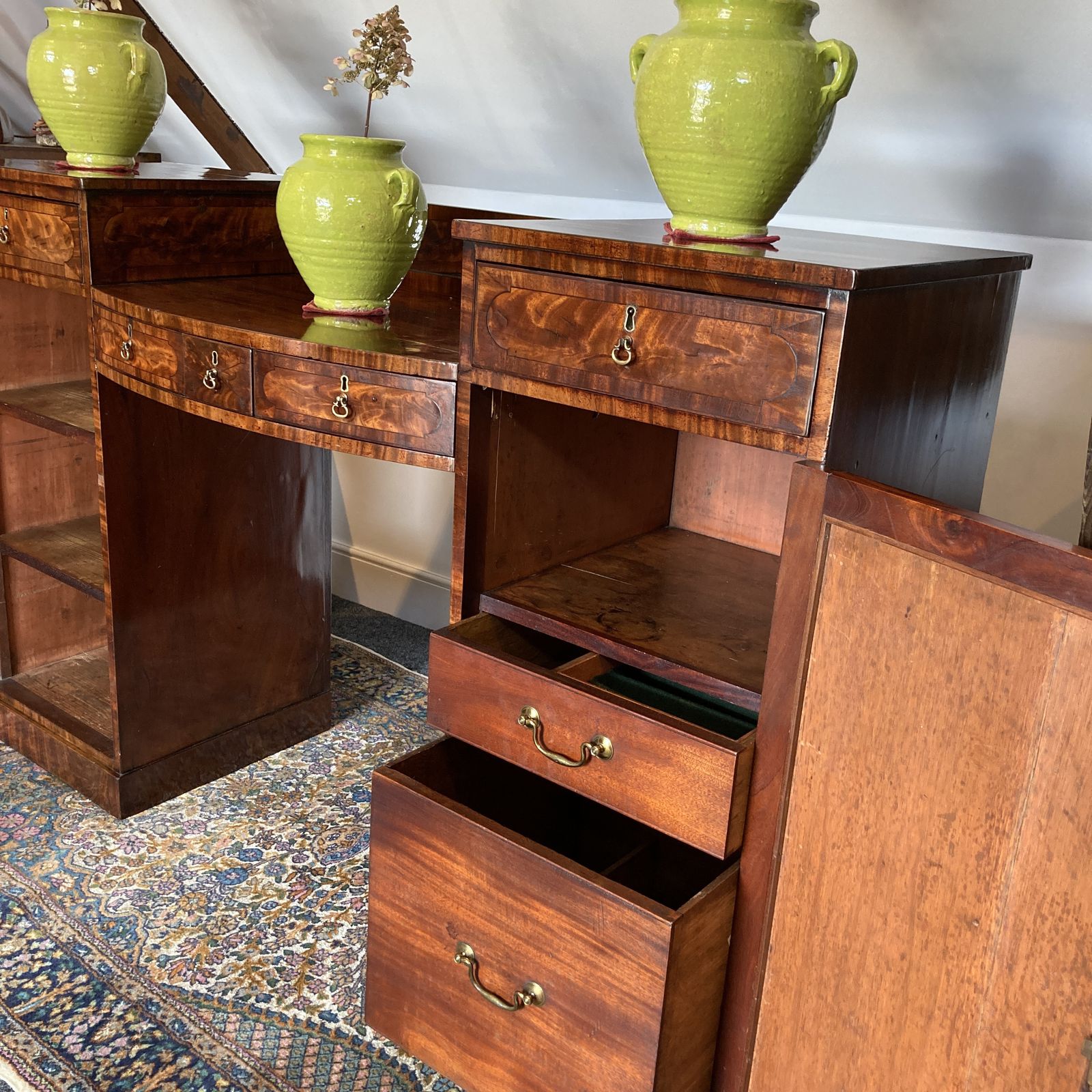 Late Georgian Mahogany Pedestal Sideboard, Circa 1810 photo furniture