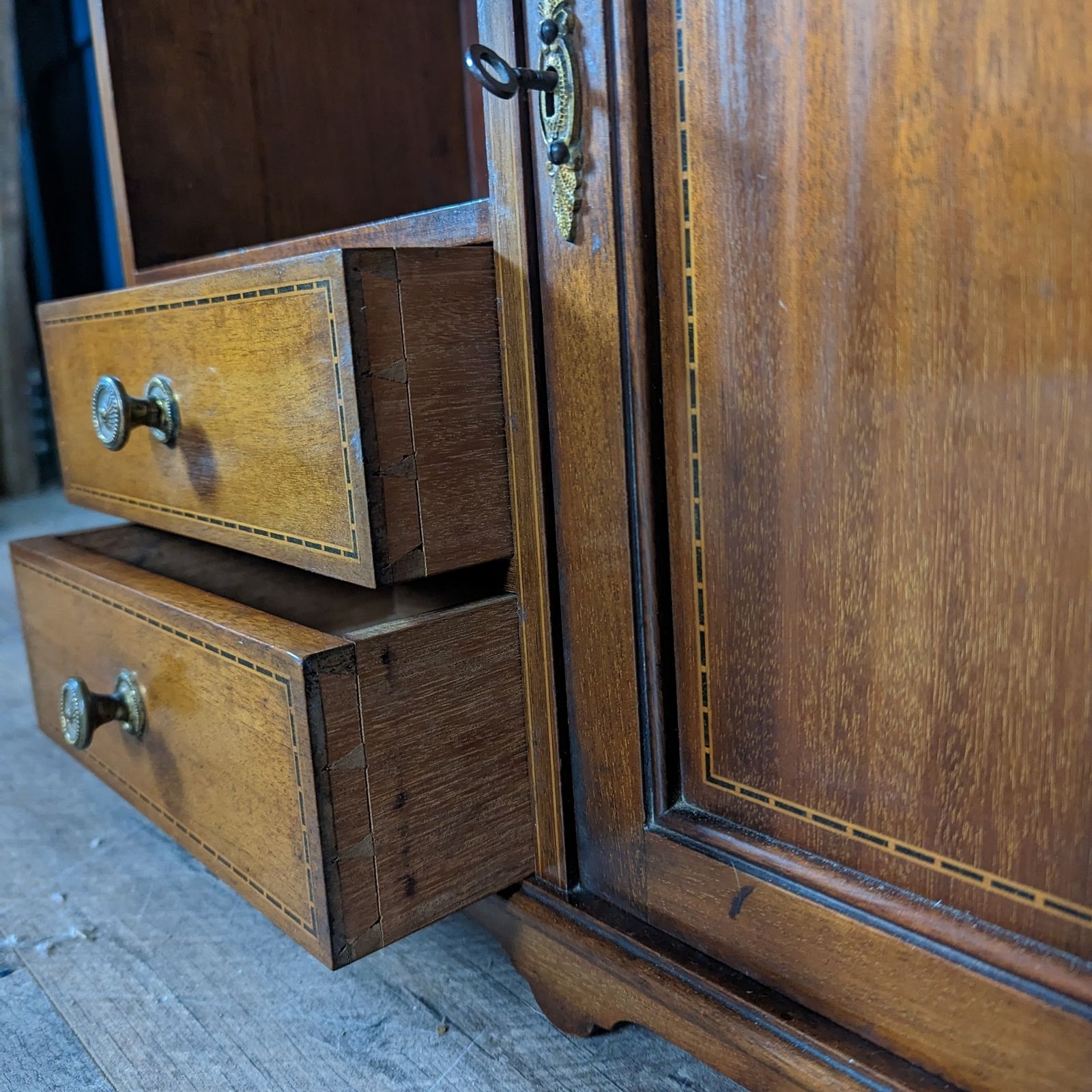 Late 19th Century Inlayed Satinwood "Smokers" Cupboard photo 145.0