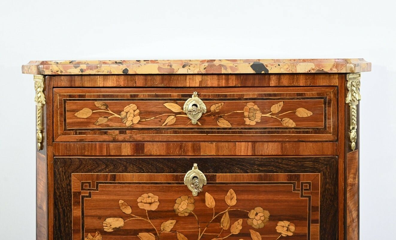 Small Mahogany And Amaranth Secretaire, Louis XVI – 18th Century photo vintage