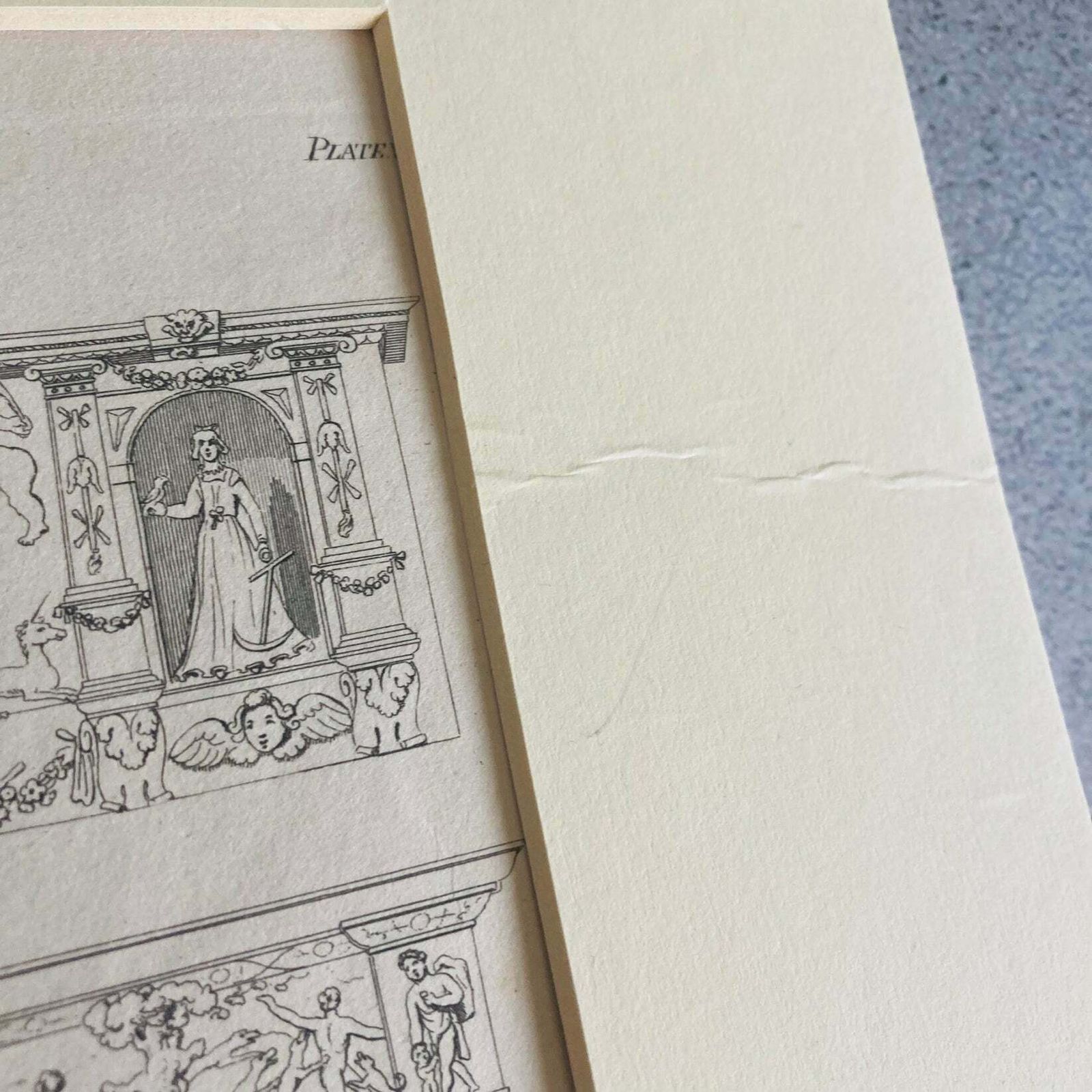 Antique Architectural & Coat Of Arms Etching photo for sale