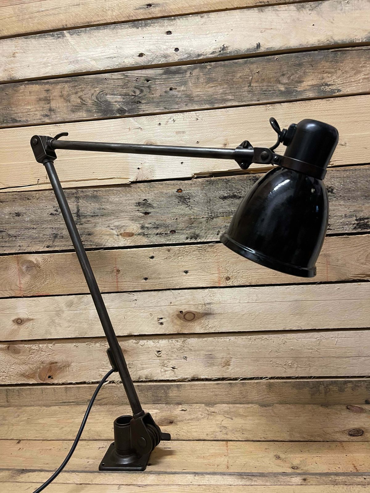 1930s German Made Fabrilux Work Top / Wall Mountable Task Lamp photo Lighting