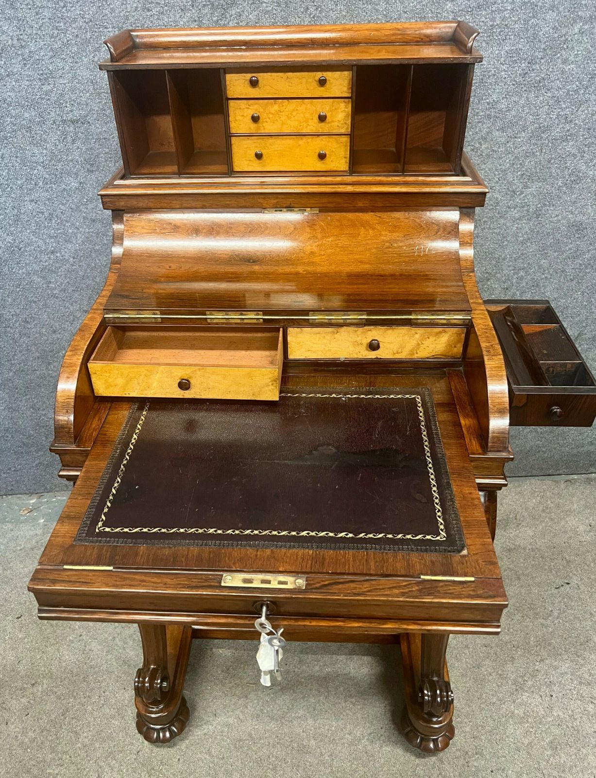 A Superb Victorian Rosewood Pop Up Davenport photo buy