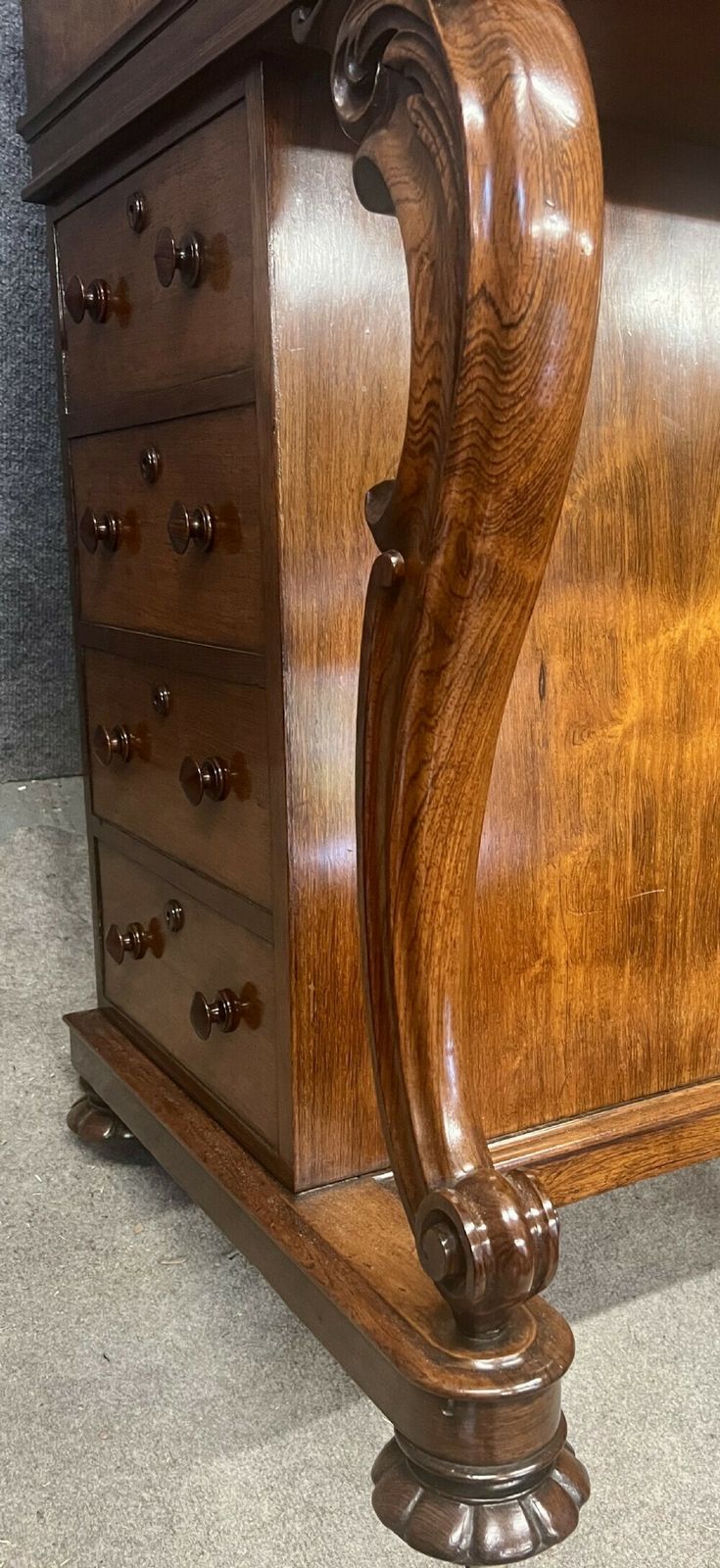 photo for sale A Superb Victorian Rosewood Pop Up Davenport