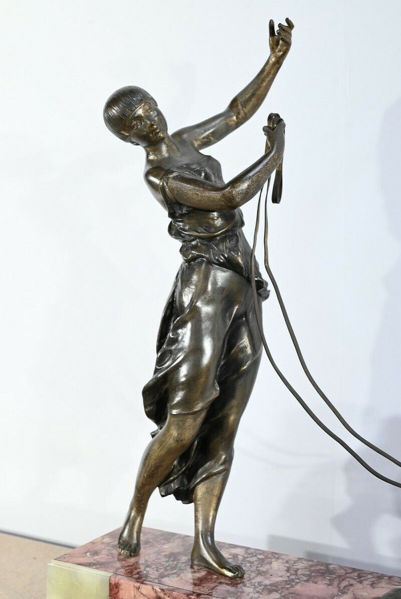 Spelter And Marble Sculpture, Art Deco – Early 20th Century photo 1446.12
