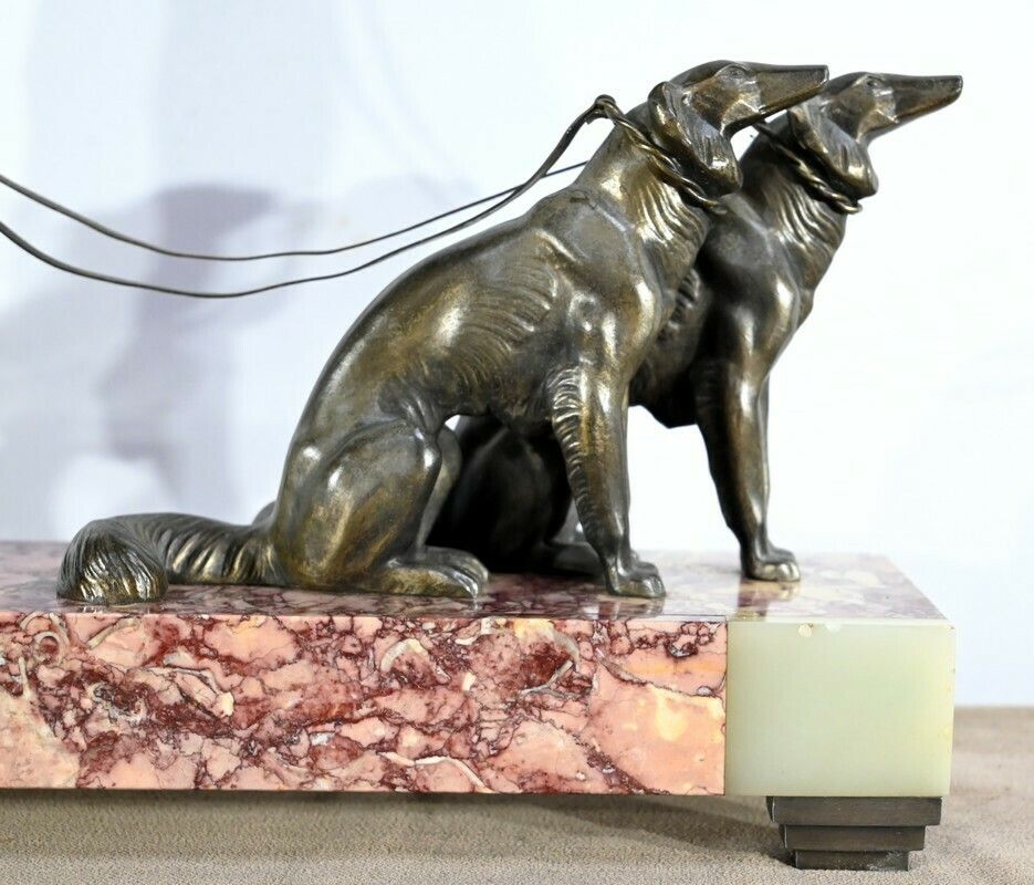 photo for sale Spelter And Marble Sculpture, Art Deco – Early 20th Century