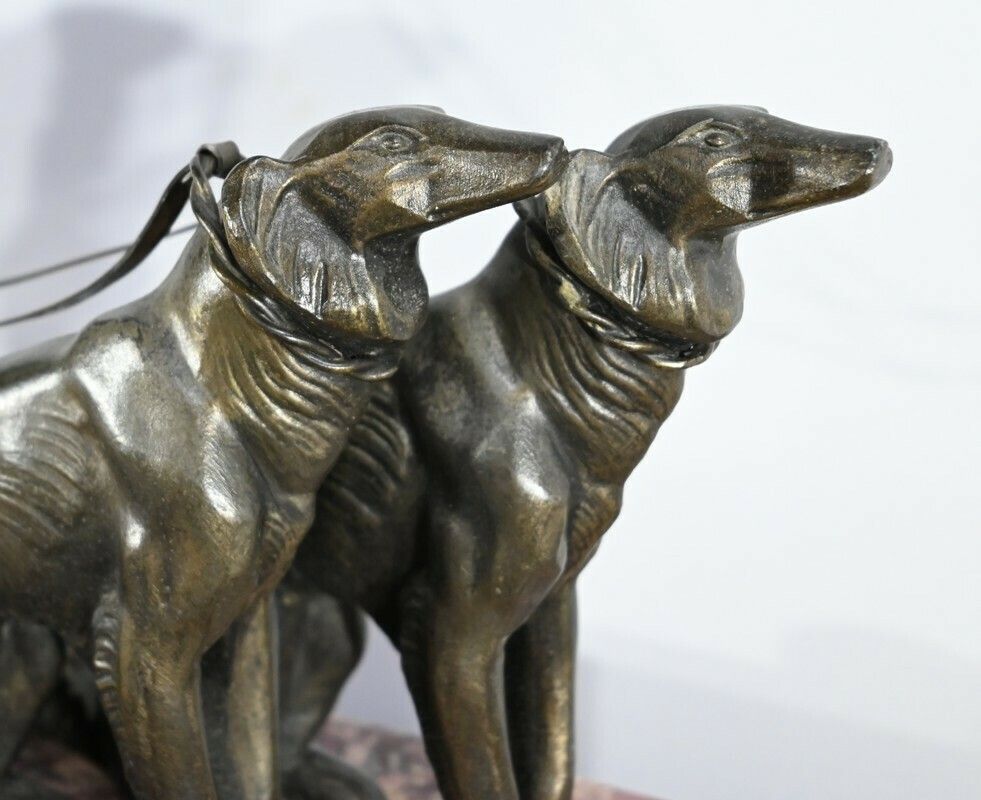 photo vinterior Spelter And Marble Sculpture, Art Deco – Early 20th Century