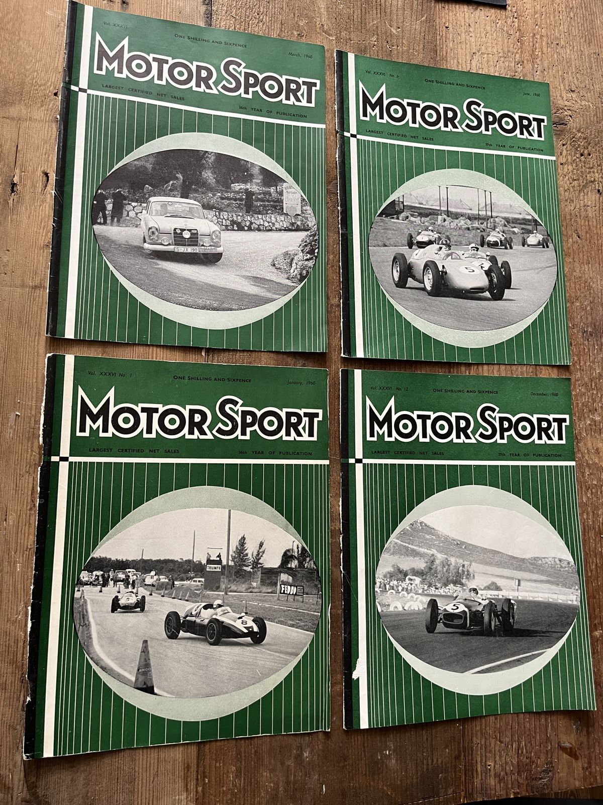 Vintage Motorsport Magazine Cover Artwork 1960 photo vinterior