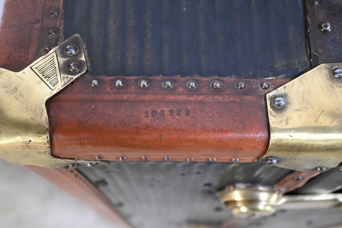 photo furniture Secretaire Trunk, Mahogany Interior, Stamped Innovation – 1900