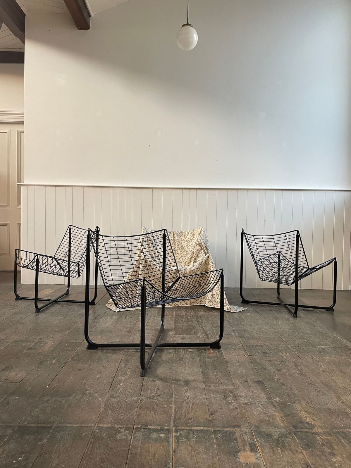 1980s Jarpen Wirework Chairs By Niels Gammelgaard photo vintage