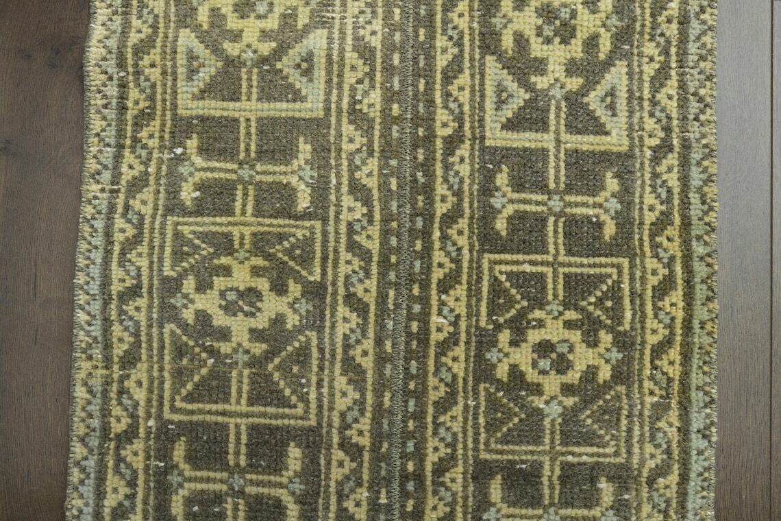 2x9 Vintage Turkish Oushak Narrow Runner, Handmade Wool Carpet, Kitchen Hallway Rug, One Of A Kind, Anatolian, Farmhouse Decor, Patchwork photo buy