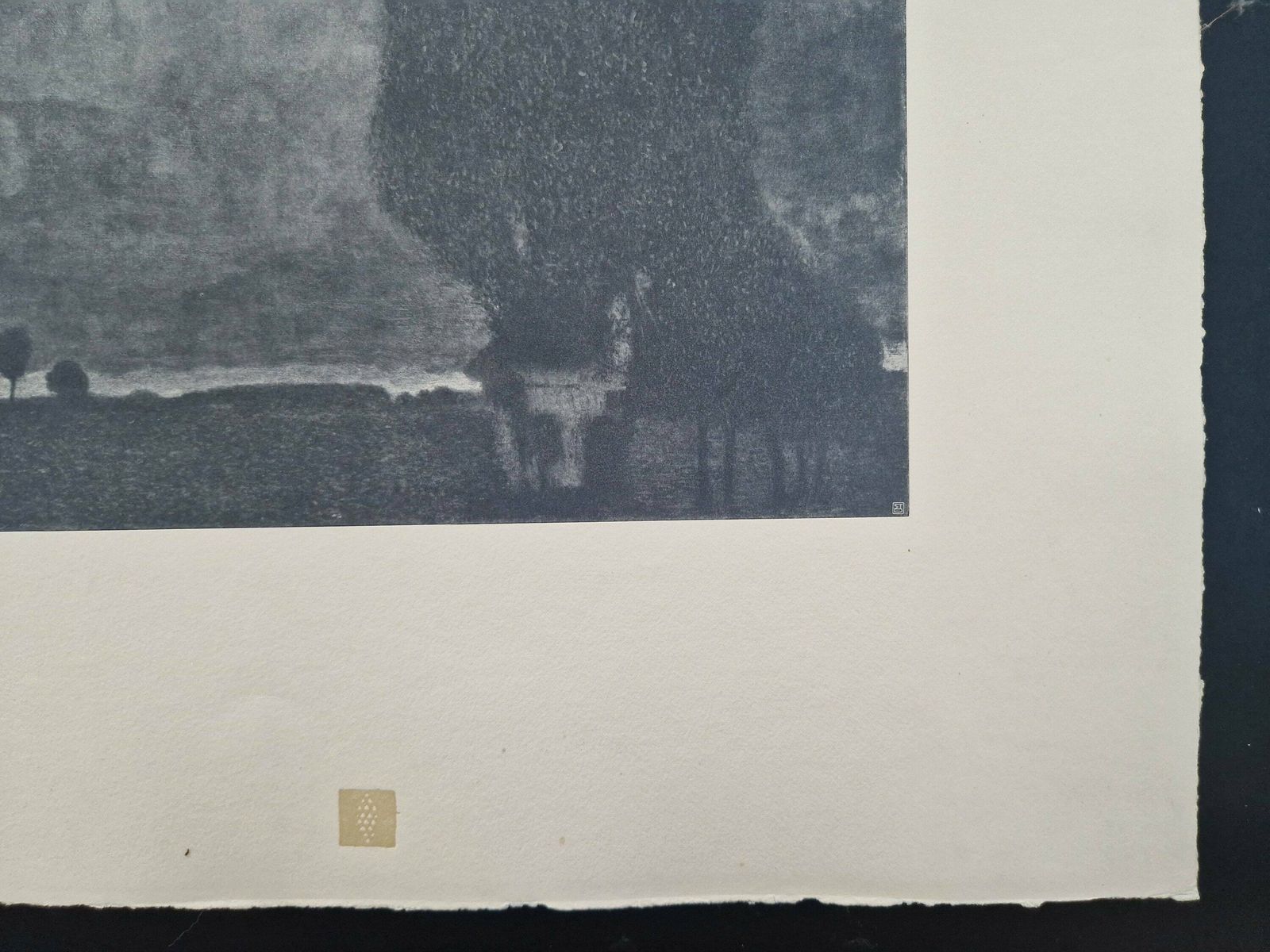 Gustav Klimt Thunderstorm Collotype On Paper, Das Werk 1914, Art Nouveau Wall Art Print photo vintage