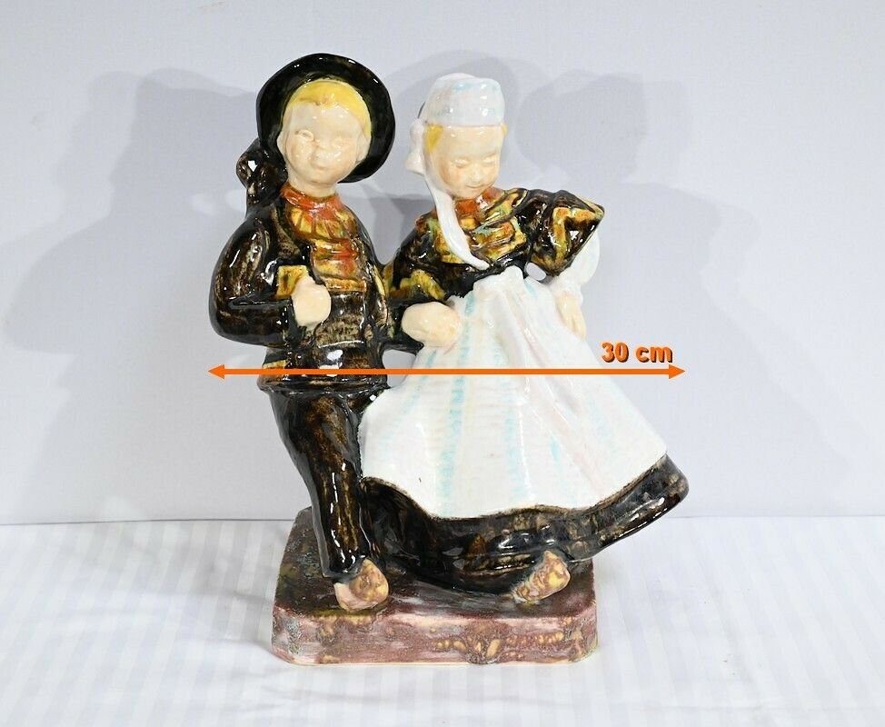 photo buy Earthenware Sculpture, Signed Bel Delcourt, Hb Henriot – 1960