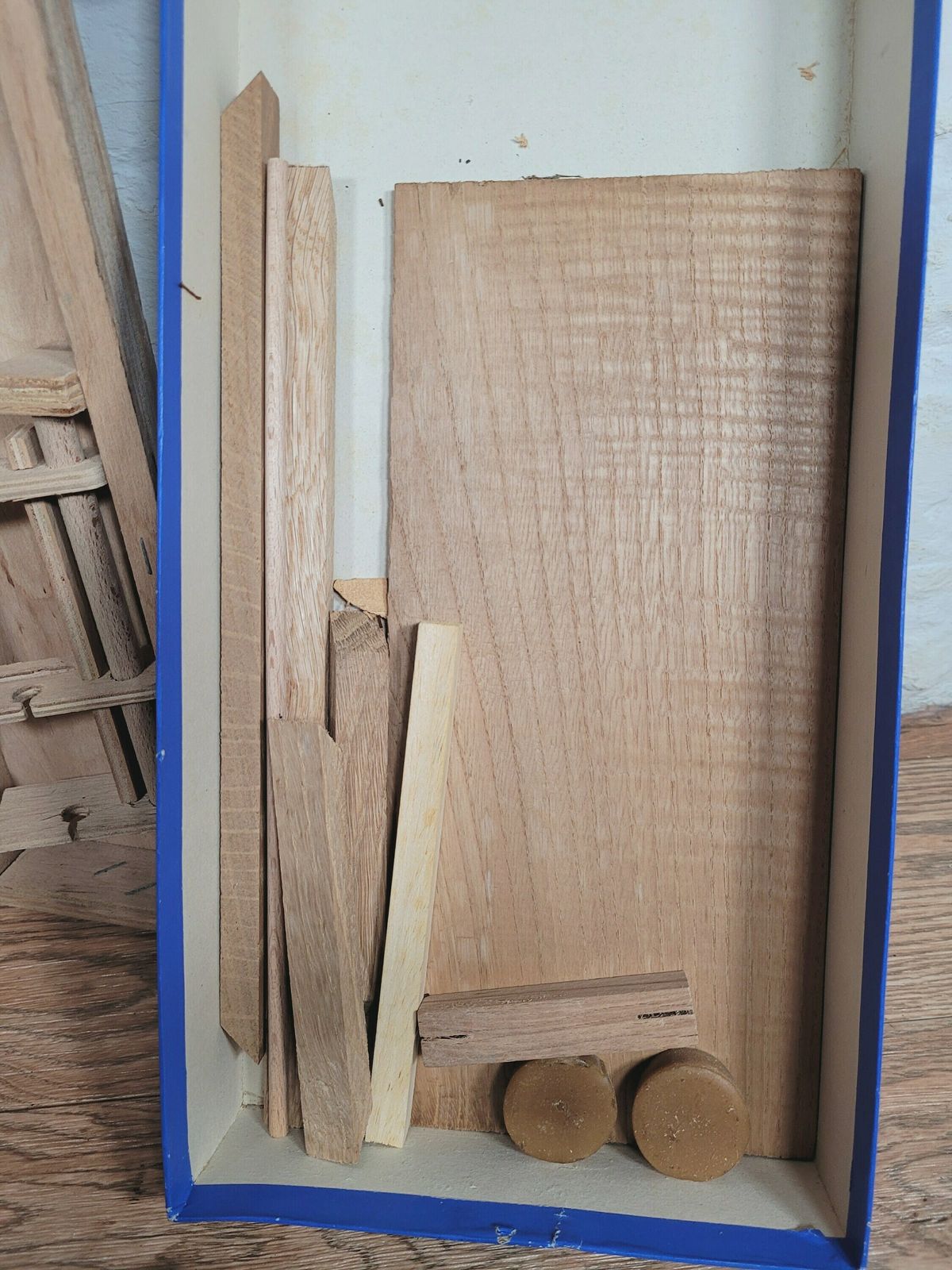 Vintage Mid Century Child's Tool Box And Wooden Yacht Kit / Diy Toy / Project Kit photo vinterior