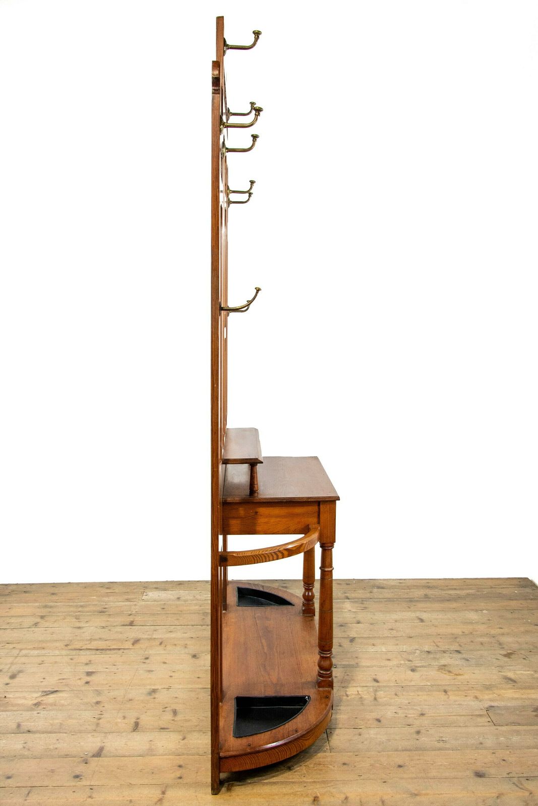 Large Antique Pitch Pine Hall Stand | Entrance Hall Stick Stand | Antique Hallway Storage (M 3716) photo buy