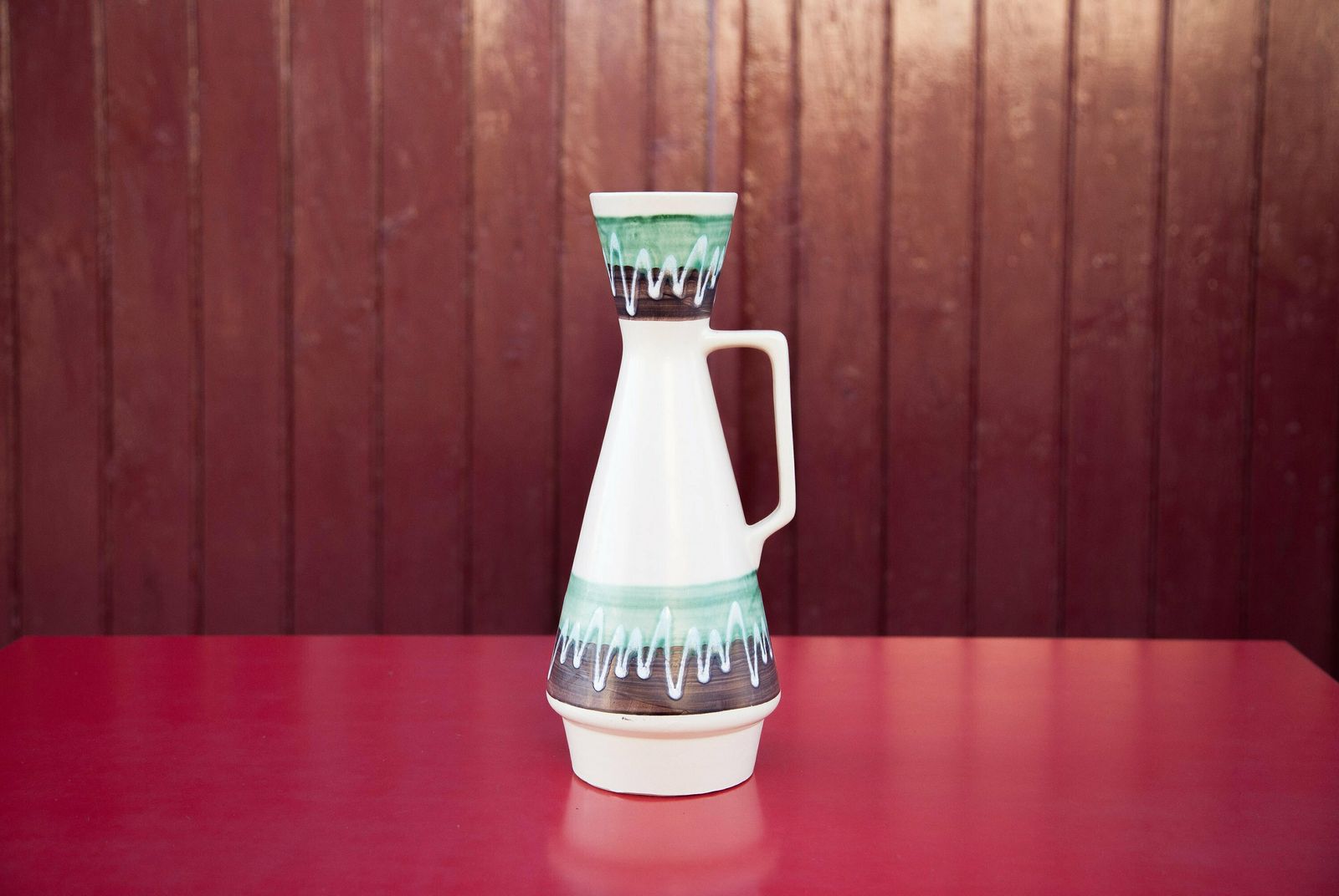 Vase West Germany 272/35, German Ceramic Vase With Handle, Flower Pot, Pottery, Kitchen Decoration, Home Decor,