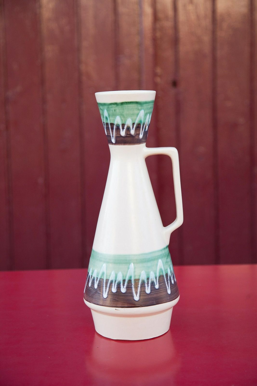 Vase West Germany 272/35, German Ceramic Vase With Handle, Flower Pot, Pottery, Kitchen Decoration, Home Decor, photo furniture
