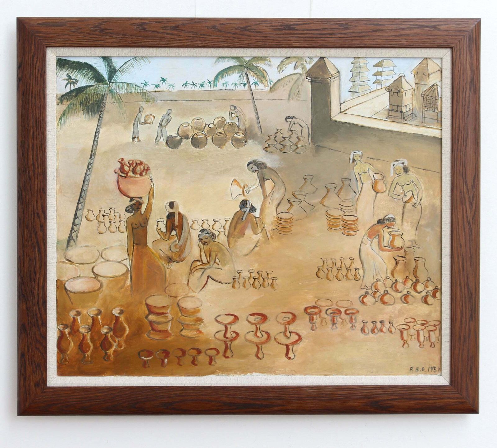Balinese Pottery Market' By Régine Van Den Broek D'obrenan (1931)