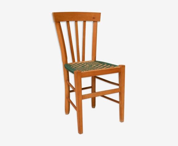 Cane Country Chair In Wood And Rattan