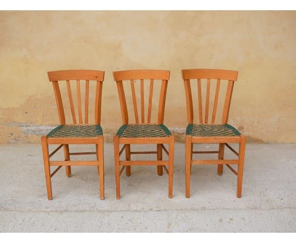 photo for sale Cane Country Chair In Wood And Rattan