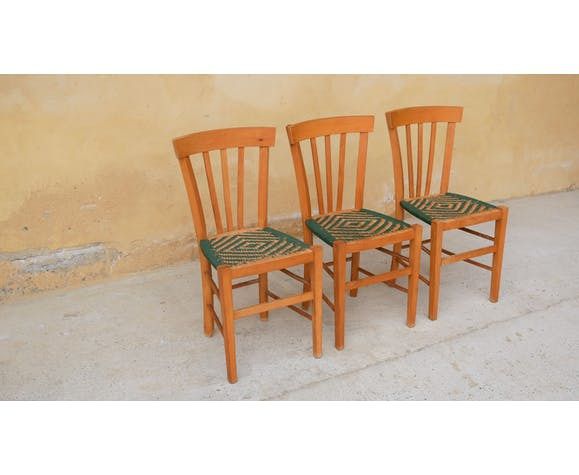 96.72 Cane Country Chair In Wood And Rattan photo