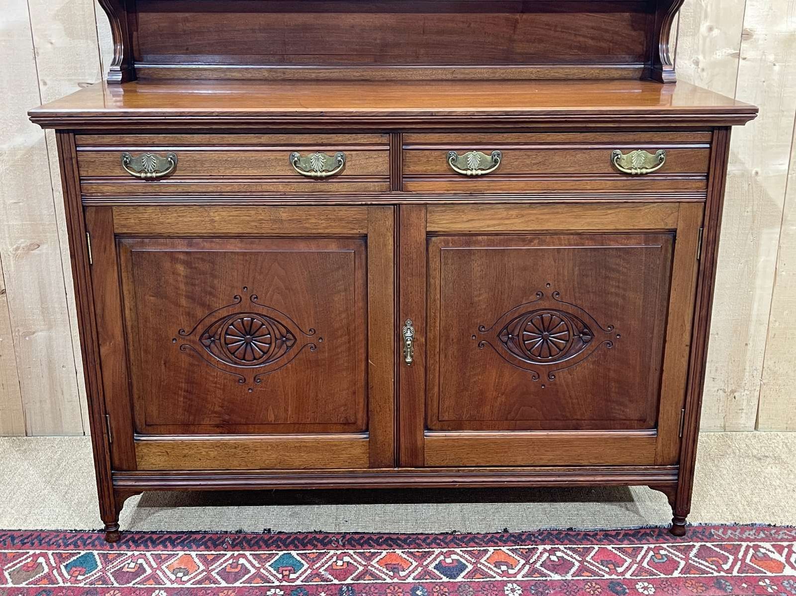 Early 20th Century English Art Nouveau Mahogany Sideboard photo furniture