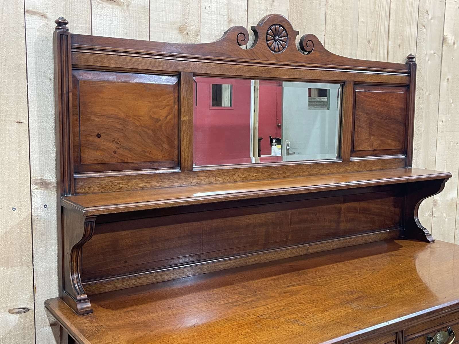 Furniture Early 20th Century English Art Nouveau Mahogany Sideboard photo