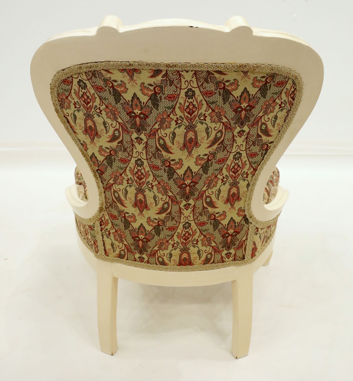 French Style Spoon Back Easy/Bedroom Chair Cream Frame Free Uk Delivery photo furniture
