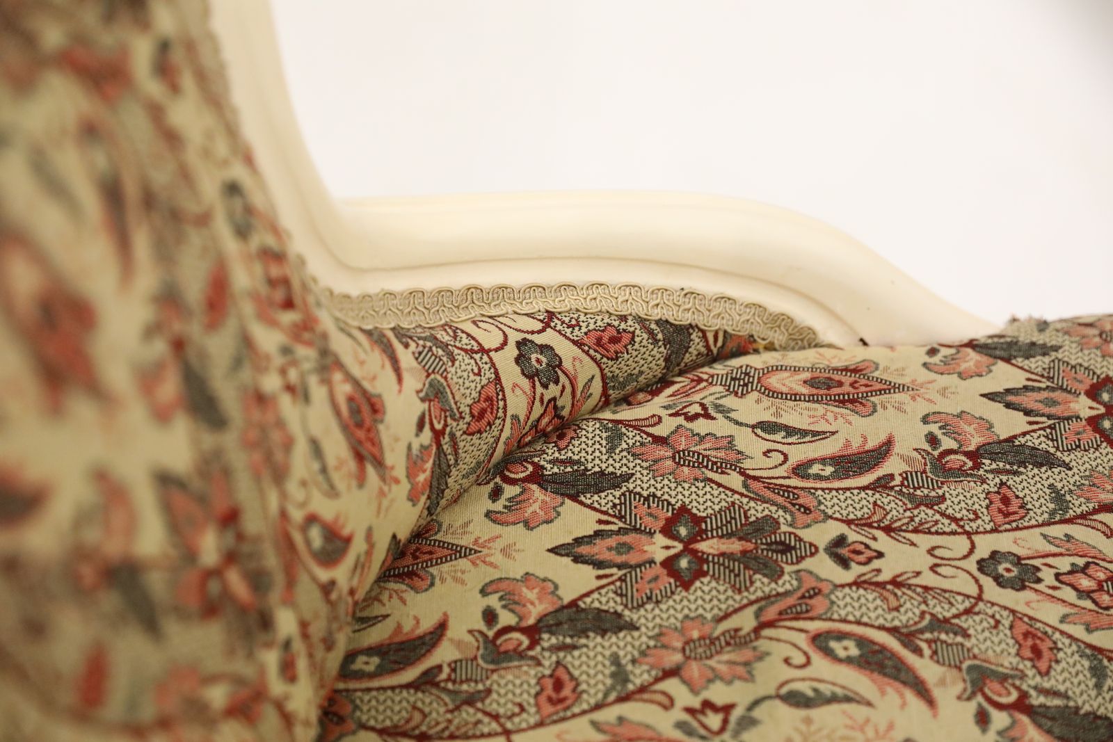 photo for sale French Style Spoon Back Easy/Bedroom Chair Cream Frame Free Uk Delivery