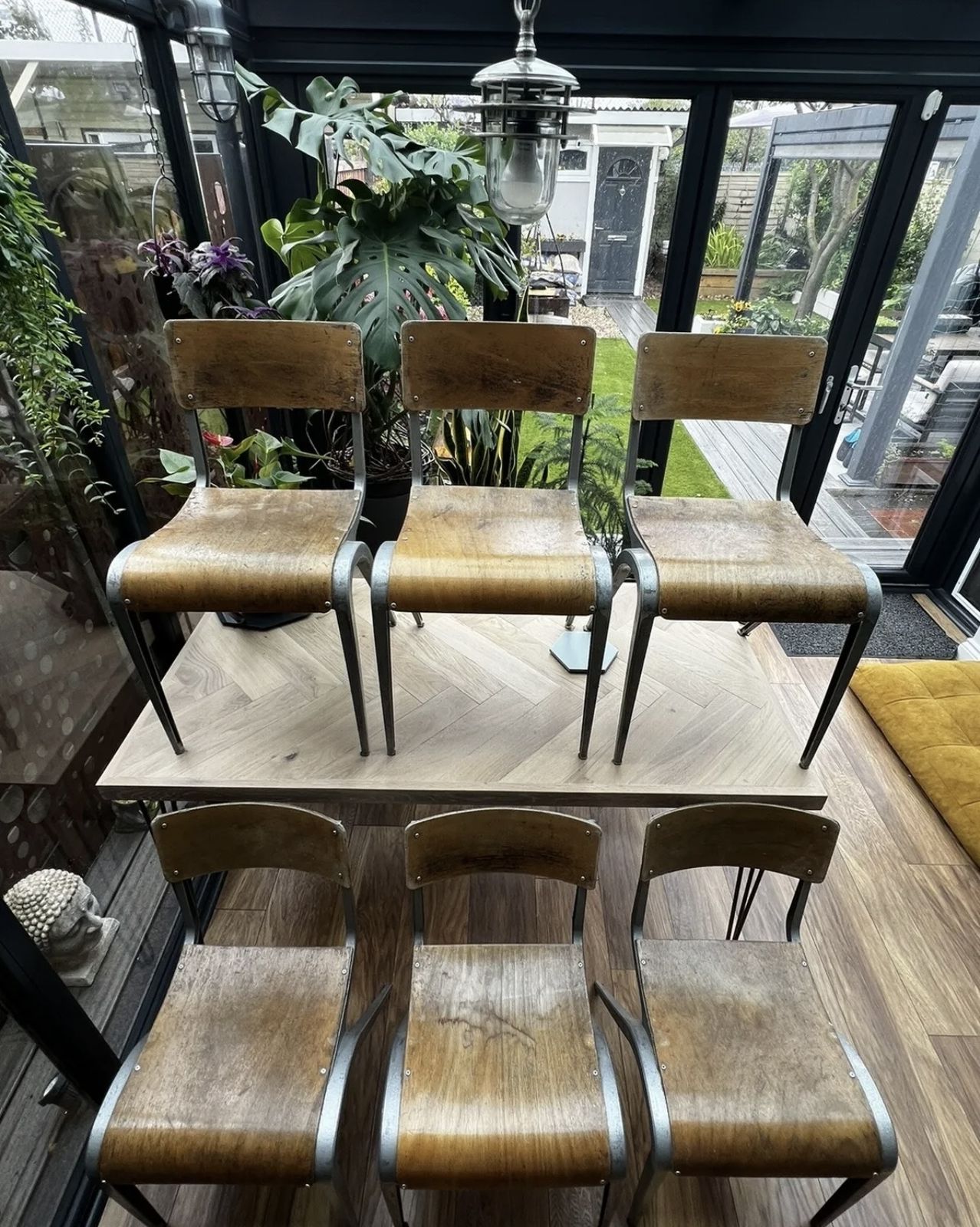1950’s James Leonard Esavian Esa Stacking Dining Chairs – Set Of Six