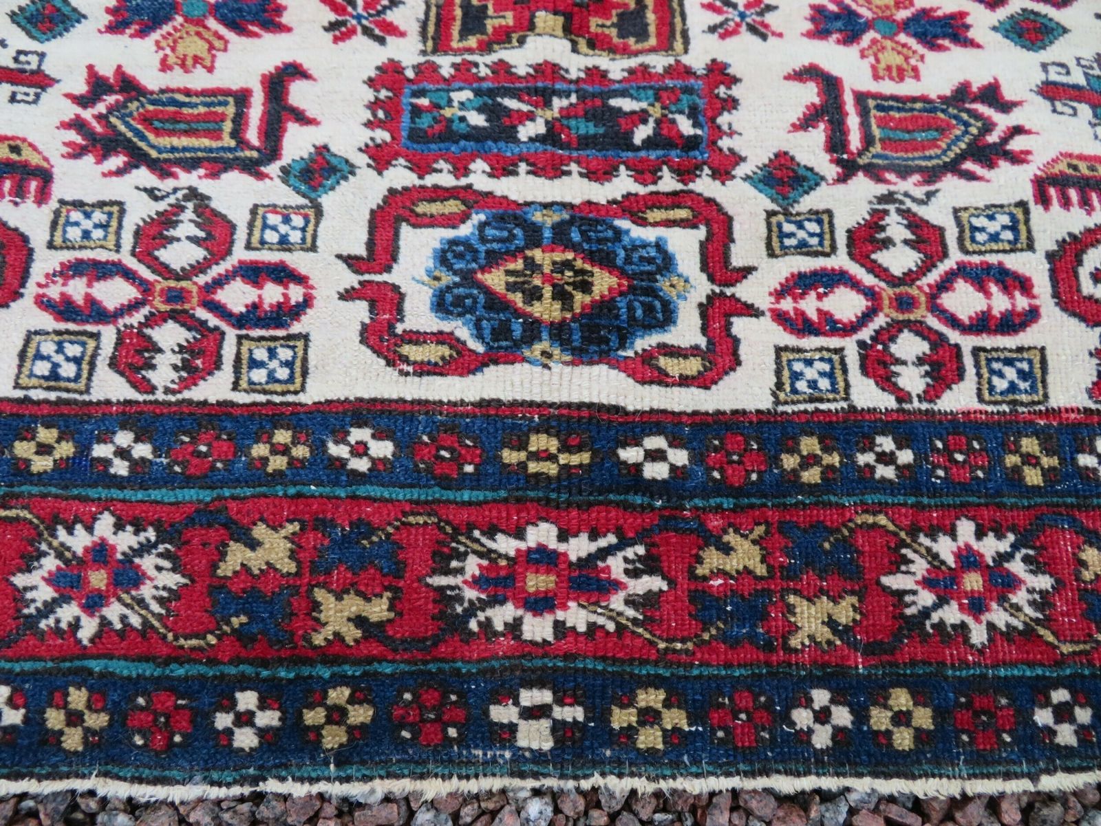 photo buy Antique Caucasian Erivan Armenian Rug. Plethora Of Tribal Motifs Including Snakes. 152cm X 112cm.