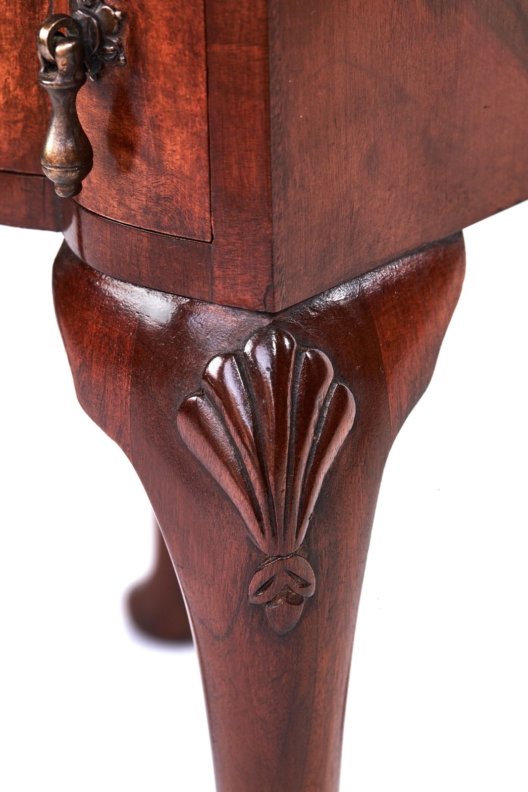 Burr Walnut Georgian Style 3 Drawer Drop Leaf Chest Circa 1930s photo Furniture