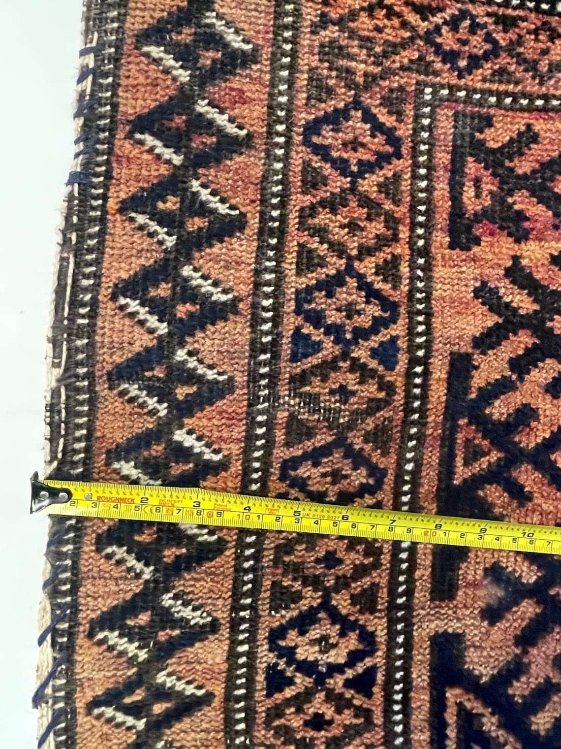 Medium Antique Afghan Rug 100% Wool Dating photo vintage