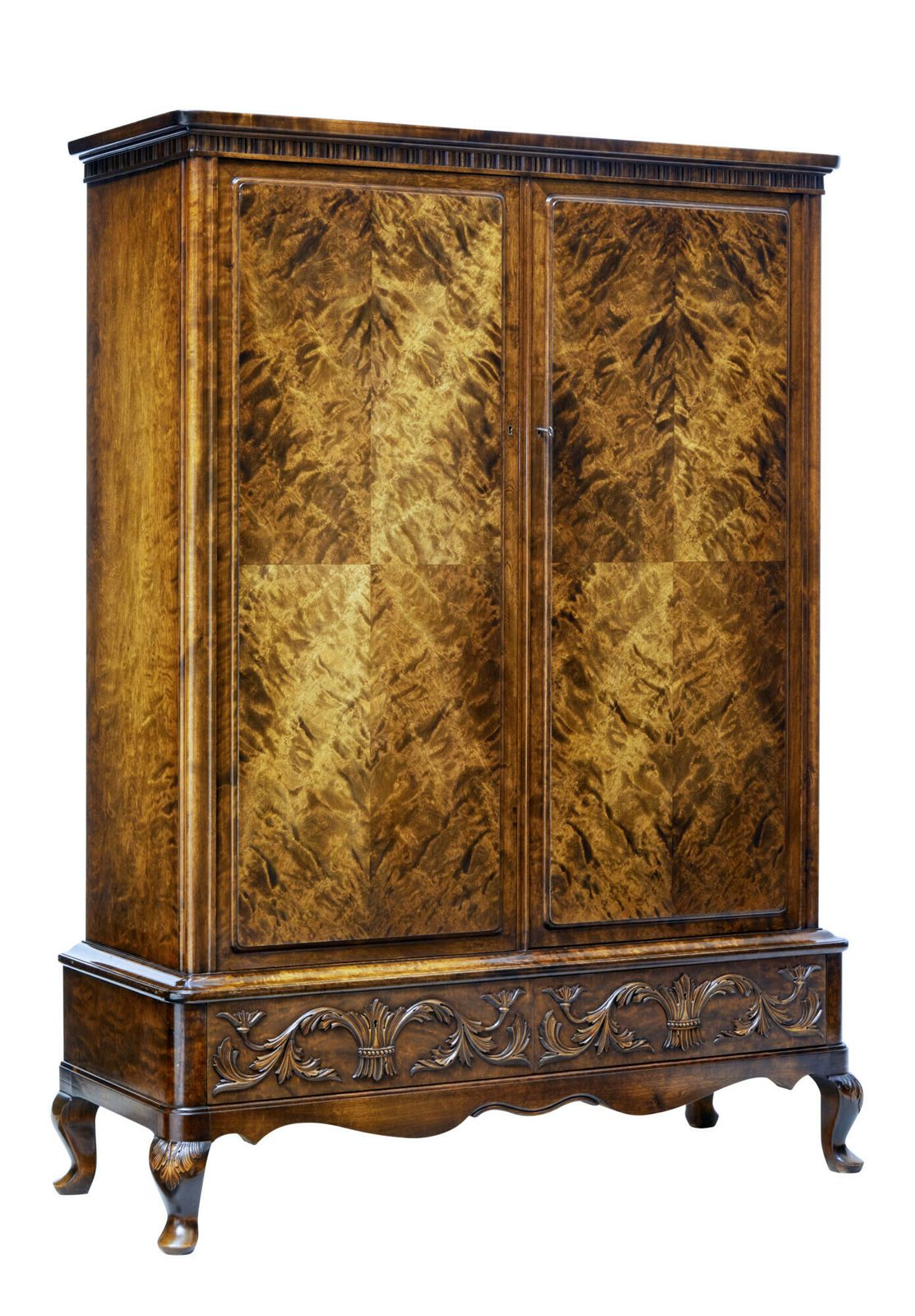 Mid 20th Century Burr Birch Cabinet By Bodafors