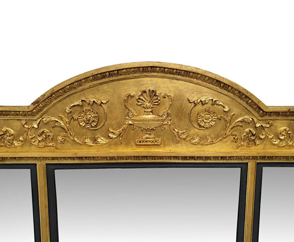 A Fabulous Late 19th Century Adams Design Giltwood Compartmental Mirror photo furniture