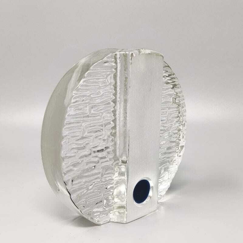 1970s Gorgeous Walther Glass Bullseye Vase By Heiner Düsterhaus. Made In Germany photo Home Decor