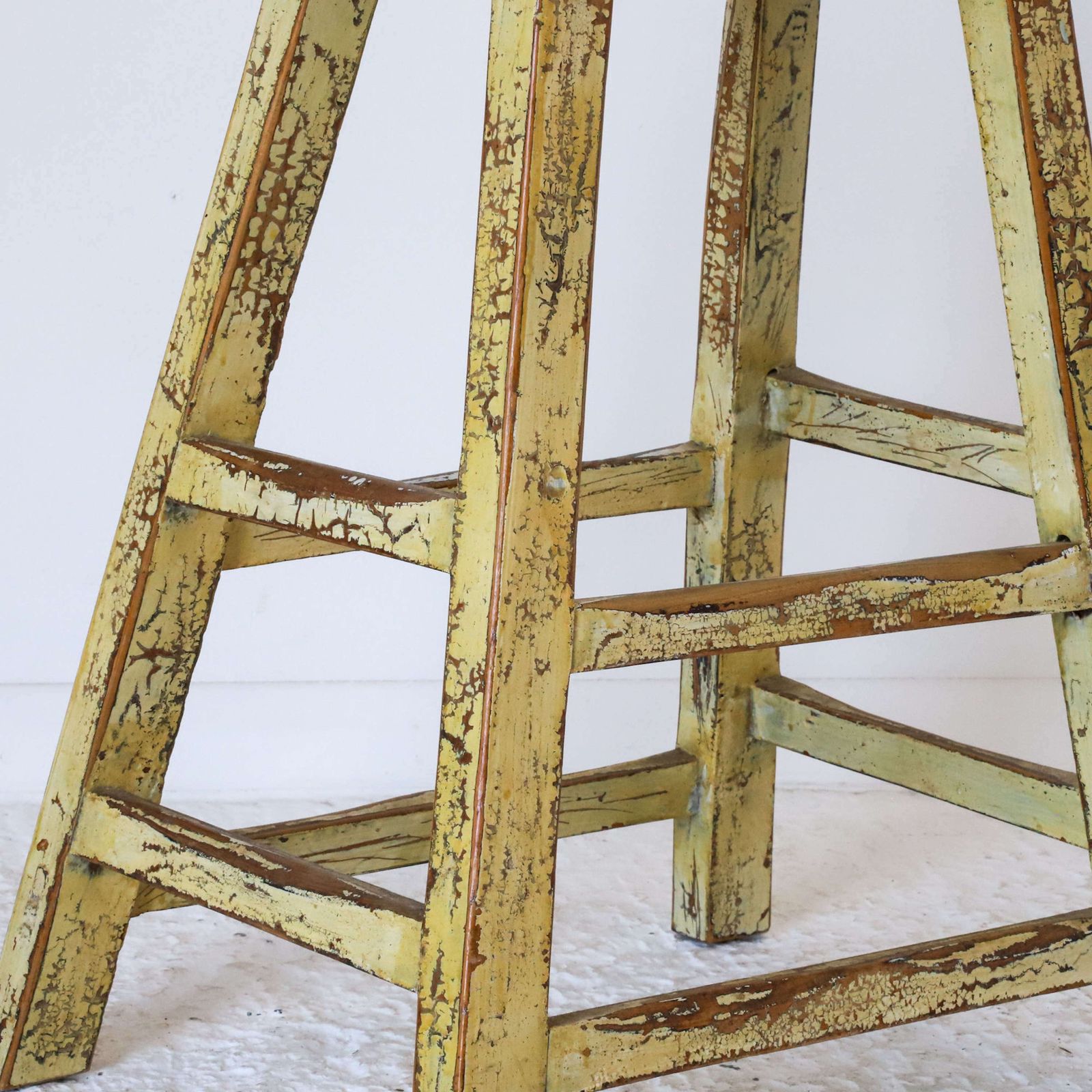 Chinese C1900 Original Finish Lacquered Elm Stool photo 495.0