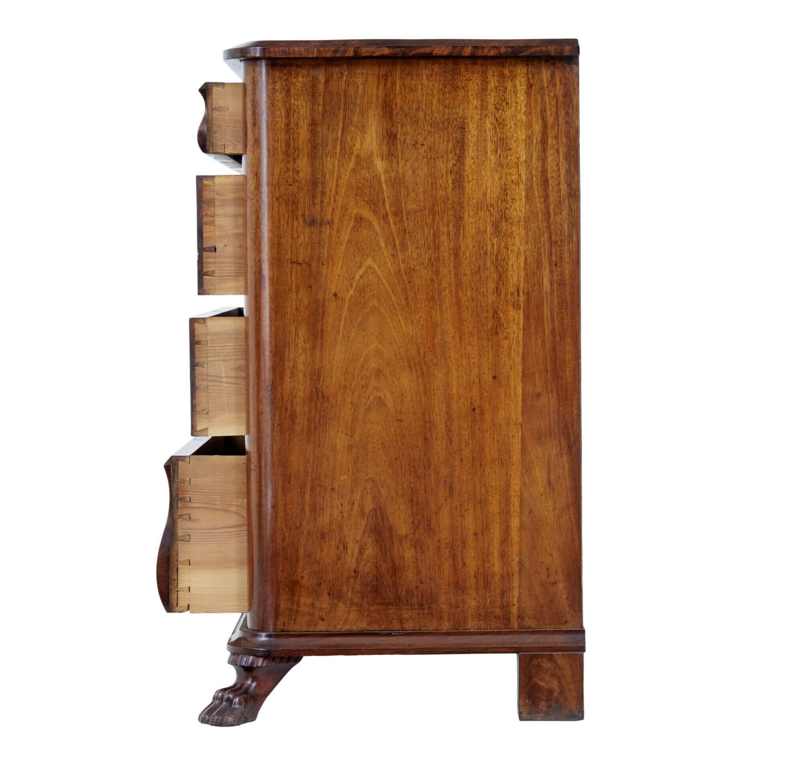 Danish Mid 19th Century Flame Mahogany Chest Of Drawers photo Furniture