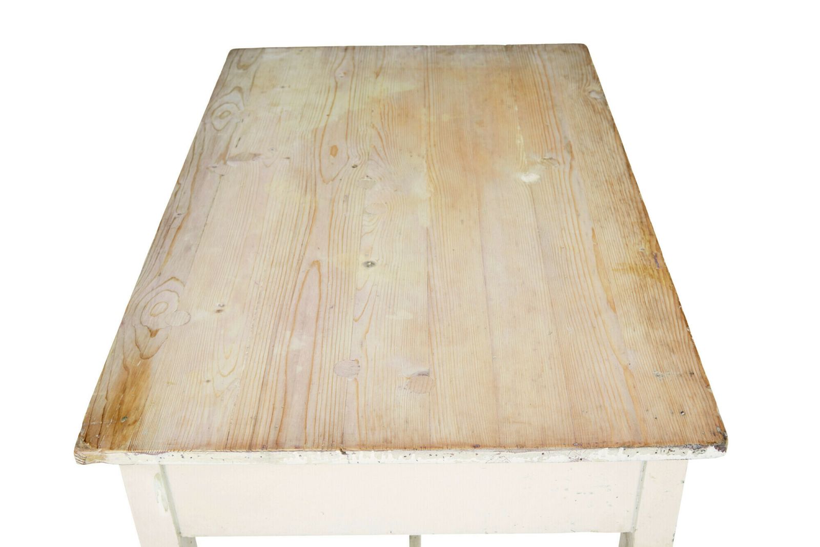 19th Century Painted Pine Side Table photo vintage