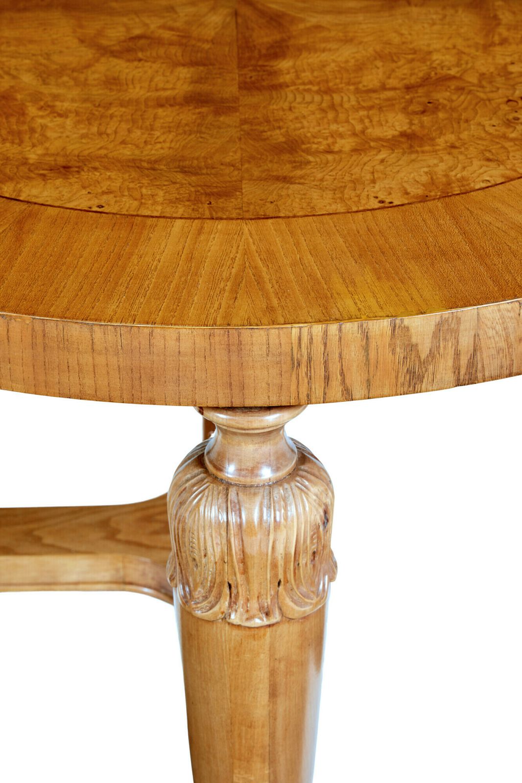 Art Deco Swedish Carved Birch And Elm Coffee Table photo Furniture